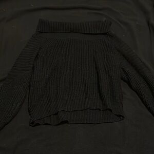 SHEIN Black Cowl Neck Sweater